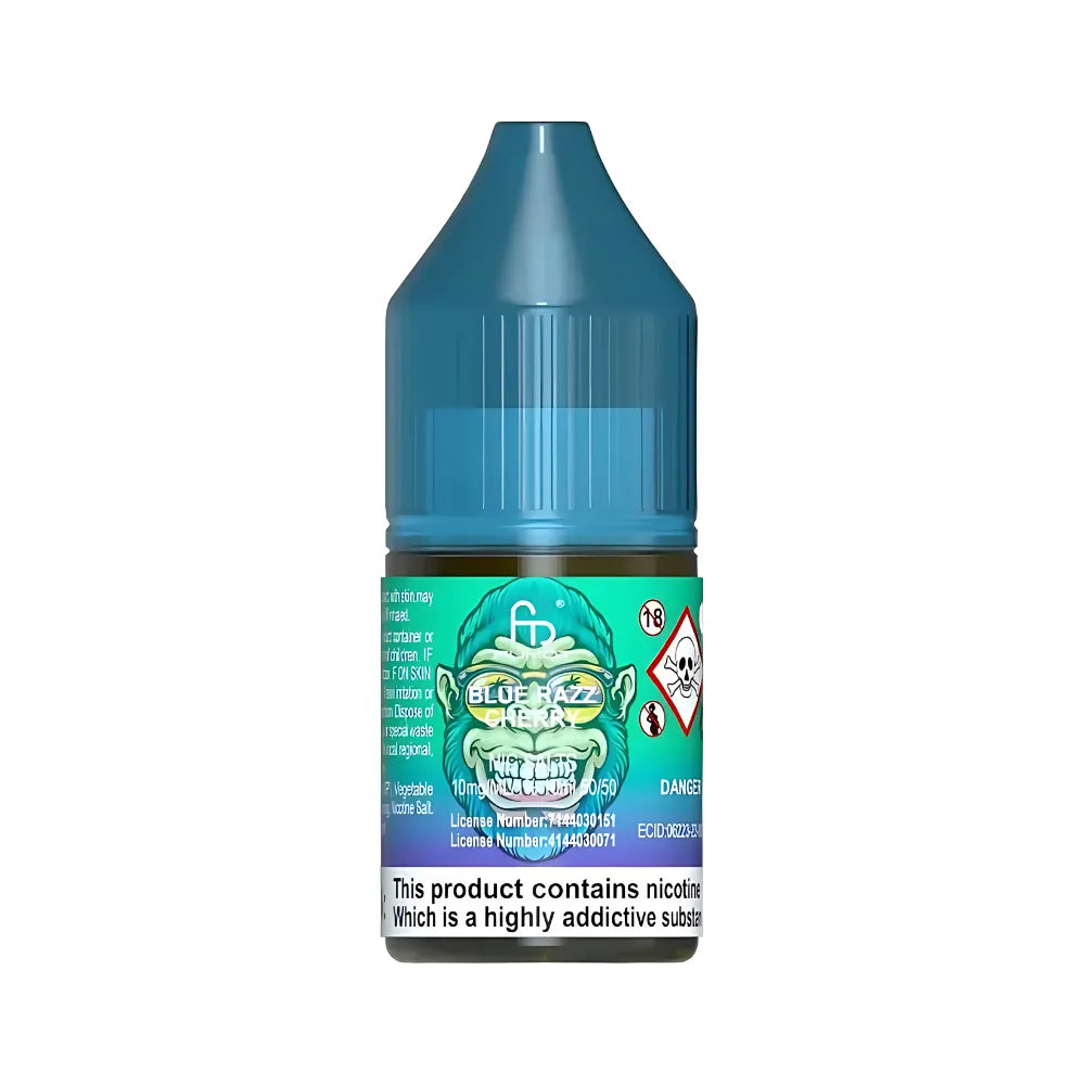 R&M Tornado 7000 Salts blue razz cherry bottle on a white background