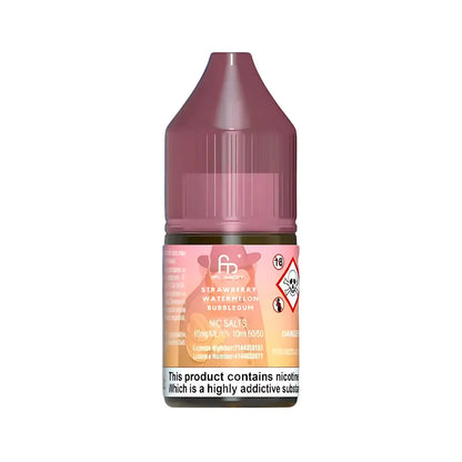 R&M Tornado 7000 Salts strawberry watermelon bubblegum Vape juice bottle with label on a white background