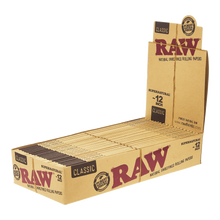 Box of Raw 12 inch 30cm supernatural rolling papers on a white background
