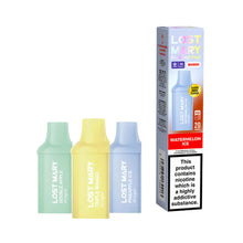 Lost Mary vape pods and packaging on a white background