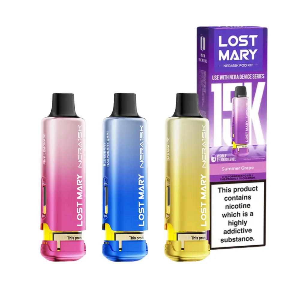 Lost Mary Nera 30k packaging and prefilled pods