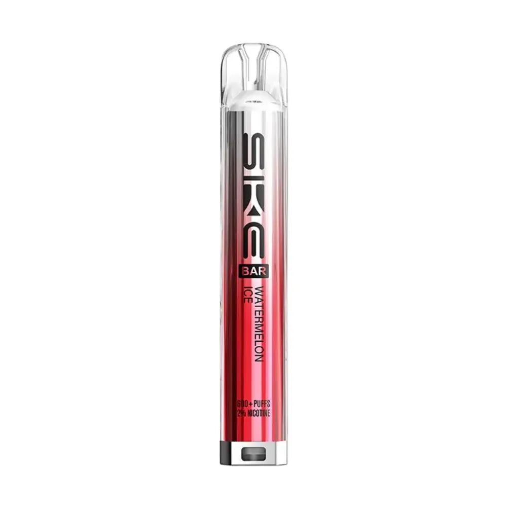 SKE vape pen with red and black design on a white background