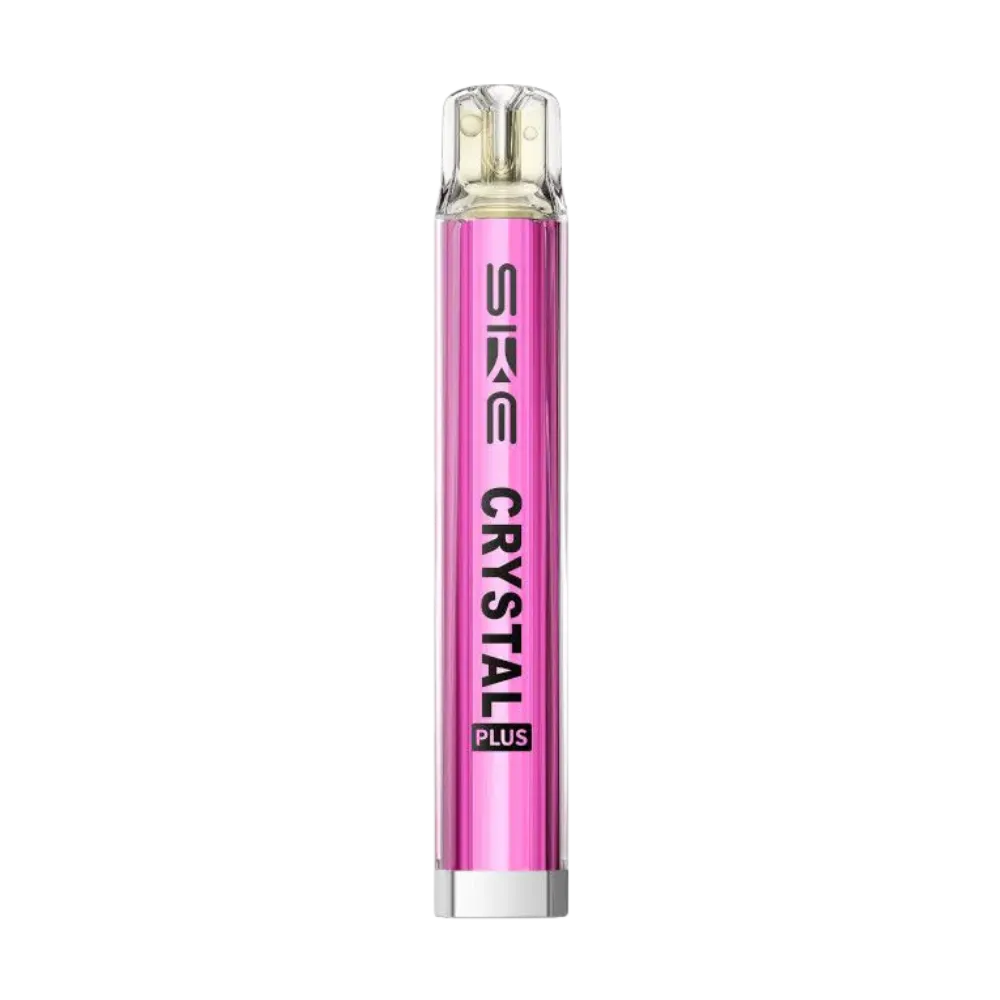 Pink SKE Crystal Plus vape pen on a white background