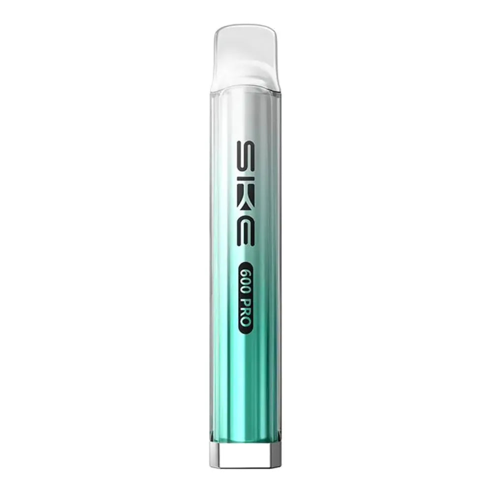 Turquoise SIKM vape pen on a white background