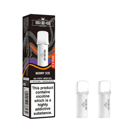 SKE pro 600 vape pods berry ice and packaging on a white background
