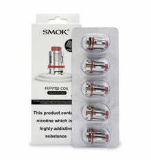 Smok RPM 2 coil packaging with five coils inside a blister pack on a white background.