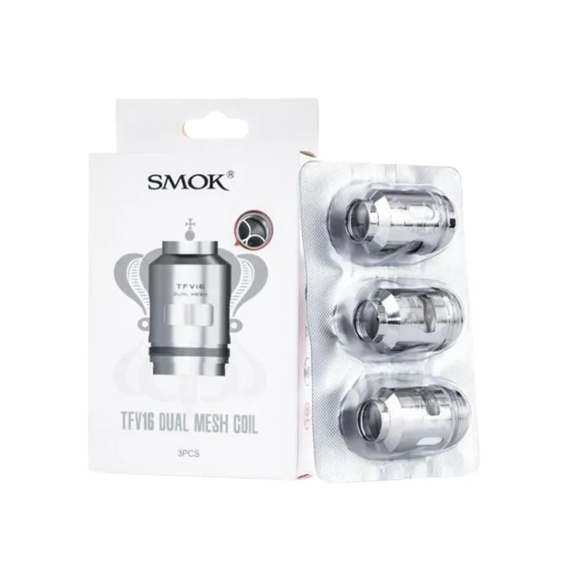 SMOK TFV16 dual mesh coil packaging on a white background