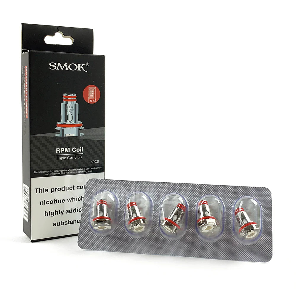 Smok RPM Triple Coils packaging with coils in a blister pack on a white background