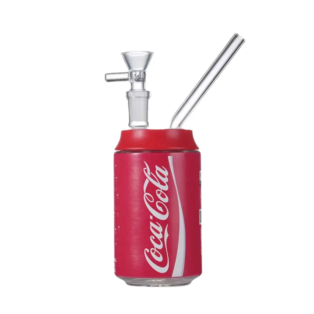 Coca-Cola can-shaped waterpipe on a white background