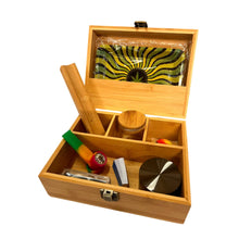 Wooden smoking accessory storage box