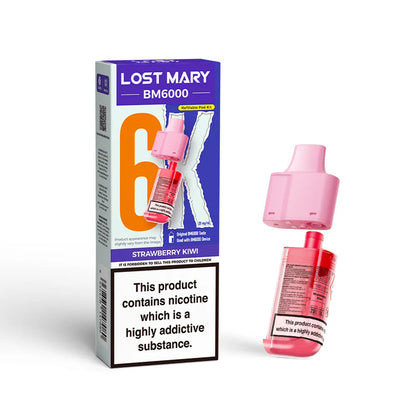 Lost Mary BM6000 refill pod cartridges on a white background