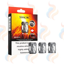 SMOK Mini V2 vape coils packaging with three coils on a white background