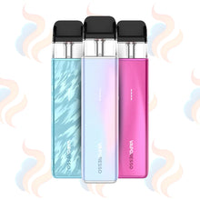 Three Vaporesso Xros 5 Mini Vape devices on a white background with UK Vape Supply Logo