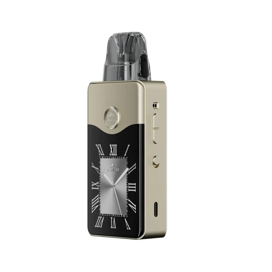 Electronic Voopoo E120 Vinci  device with a metallic finish on a white background