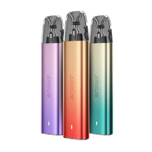 Three ARGUS vape devices in purple, gold, and green on a white background