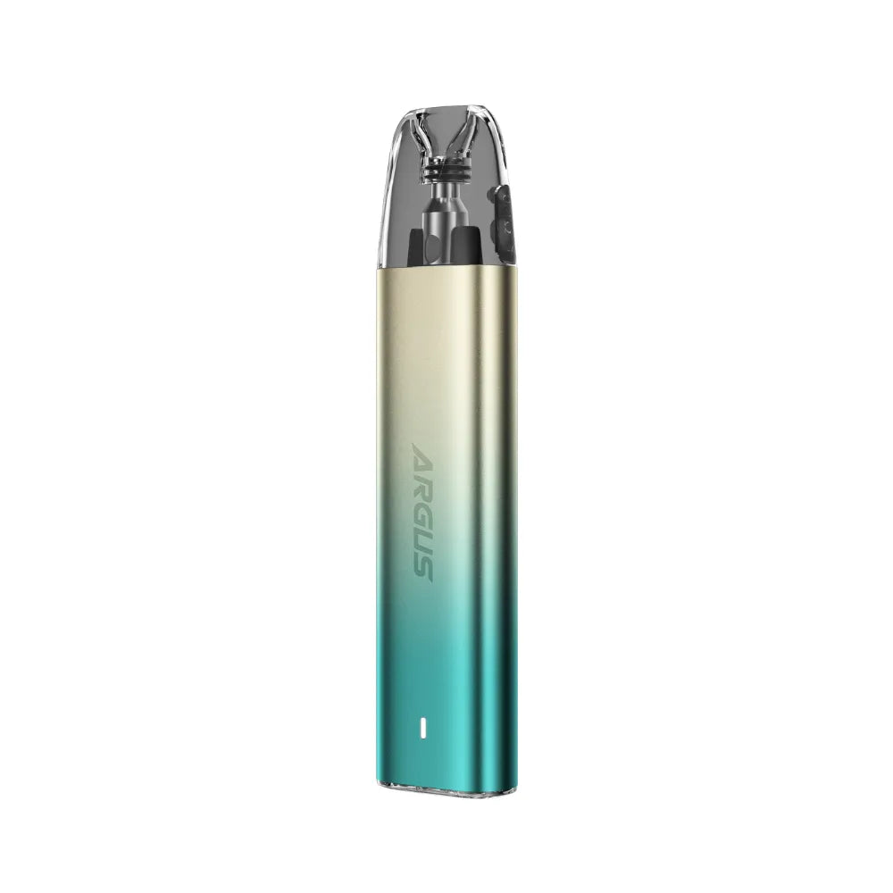 Gradient-colored ARGUS vape device on a white background