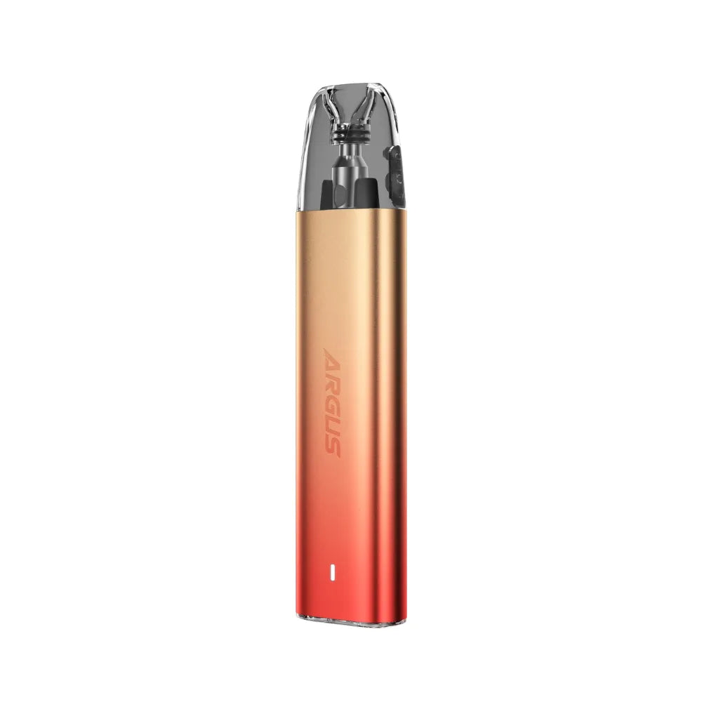 Gradient-colored vape pen with 'ARGUS' branding on a white background