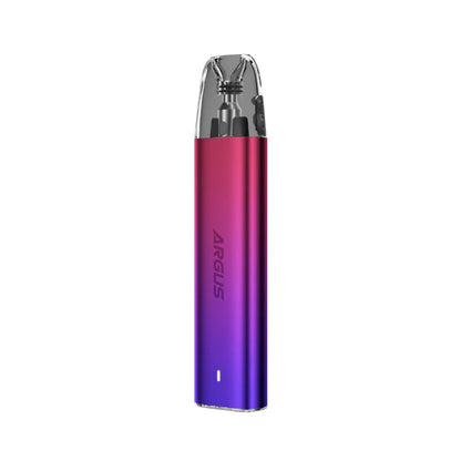 Gradient purple and pink vape pen with 'ARGUS' branding on a white background