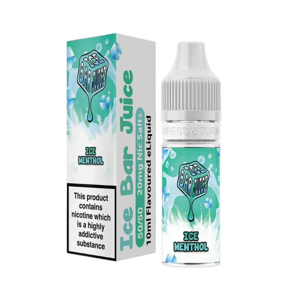 Ice Bar Juice Ice Menthol e-liquid packaging on a white background
