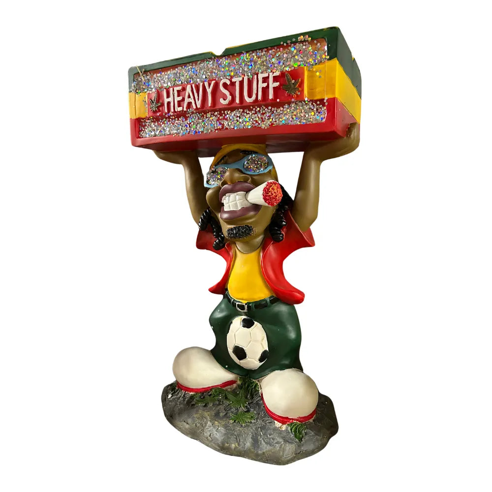 XL Ashtray - "Heavy Stuff" reggae character design statue with built-in ashtray bowl