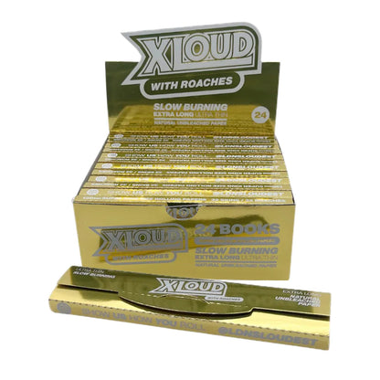 Box of XLoud rolling papers with visible branding on a white background
