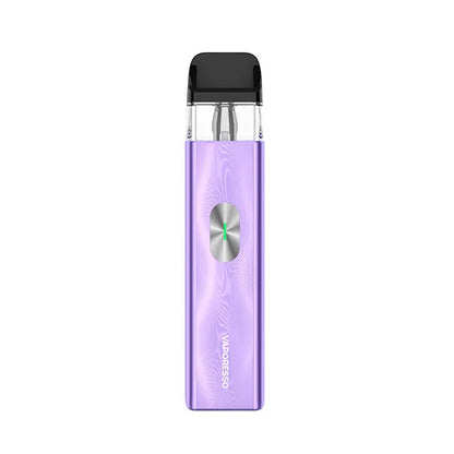 Purple vape device with a black top on a white background
