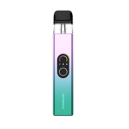 Gradient-colored Vaporesso vaping device on a white background