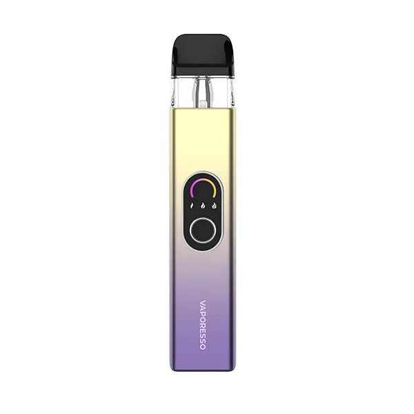 Gradient-colored Vaporesso vaping device on a white background