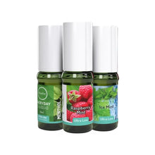 iBreathe e-liquid Three bottles of different flavors on a white background
